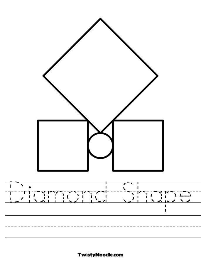 Diamond Shape Worksheets
