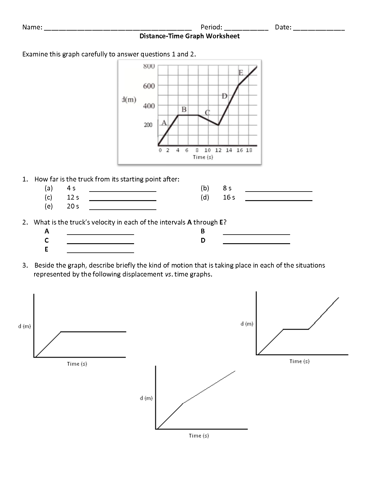 8 Best Images of Speed Distance Time Worksheet - Time and ...