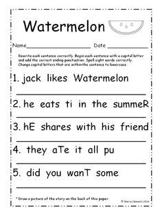 14 Best Images of For First Grade Punctuation Worksheets