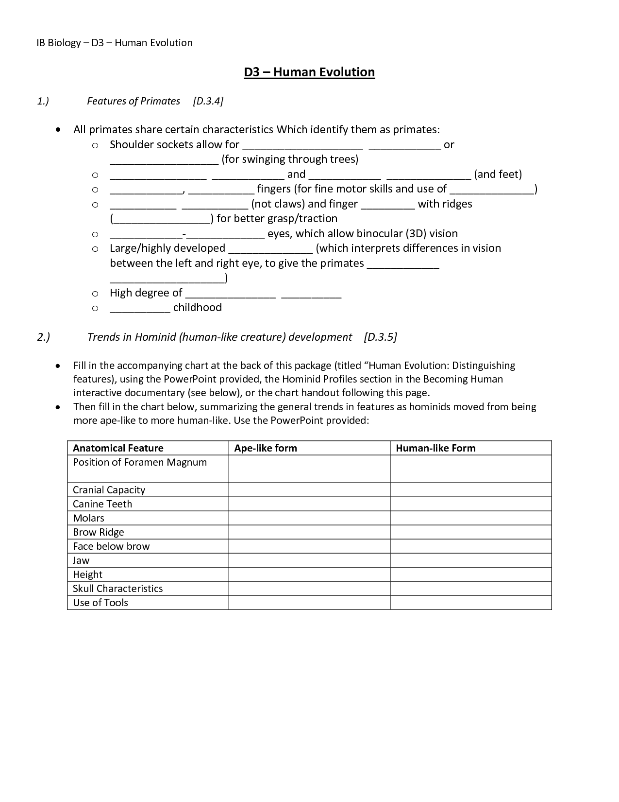 Reinforcement Evolution Worksheet Answer Key