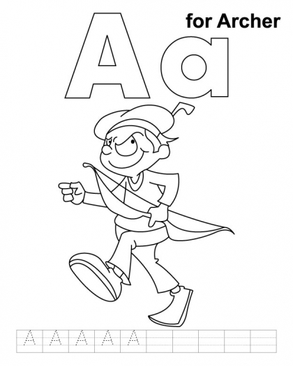 Letter AA Coloring Page