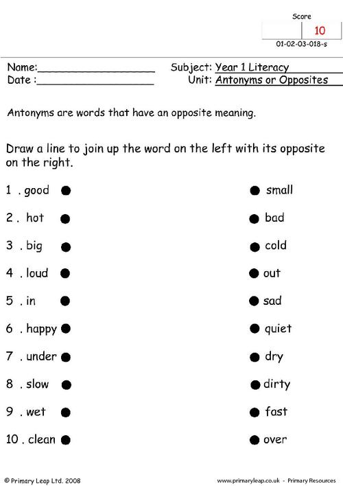 learning opposites worksheets - DriverLayer Search Engine