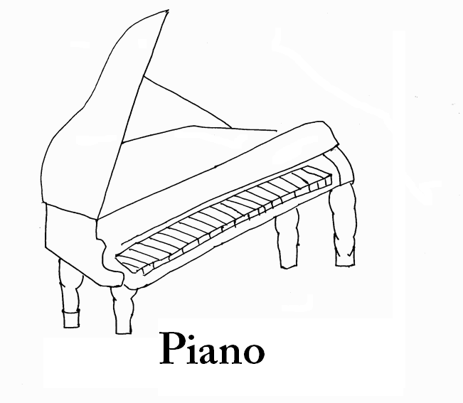 Printable Piano Coloring Pages for Kids