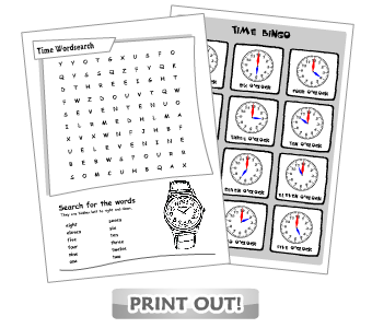 Printable Telling Time Worksheets for Kids