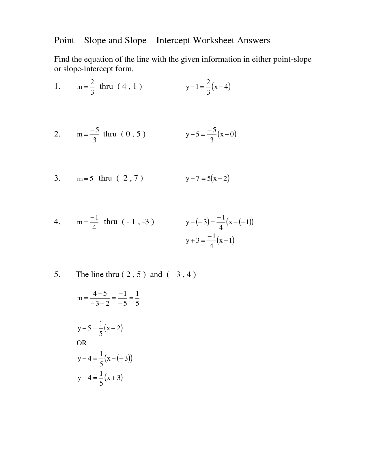 Slope Intercept Form Worksheets Kuta  graphing lines in slope intercept form ks ipa kuta 