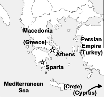 Sparta Map Ancient Greece