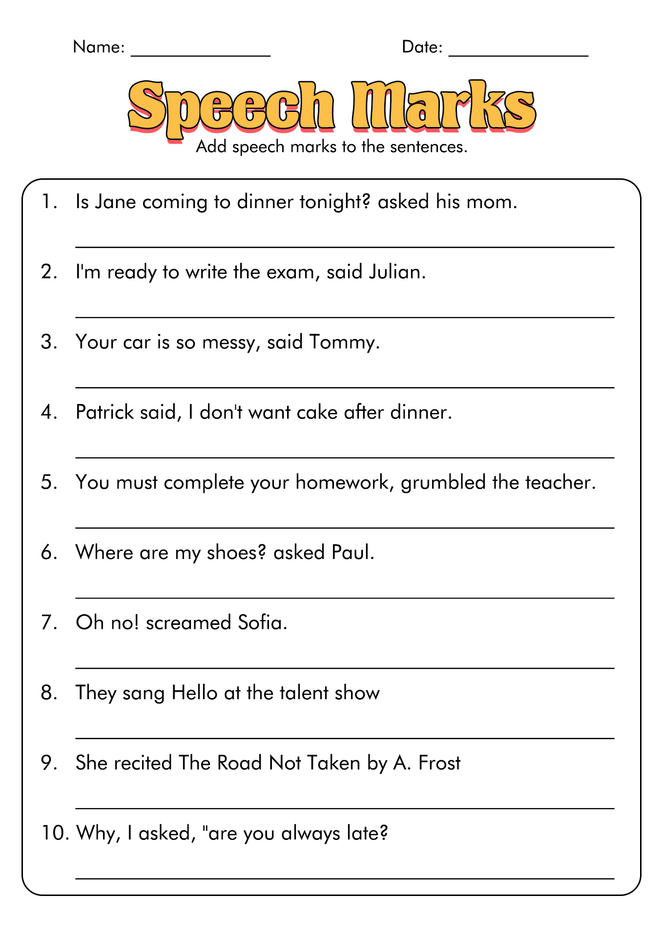 17 Best Images Of Comma Practice Worksheets Comma Splice Practice