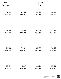 4th Grade Math Addition Worksheets