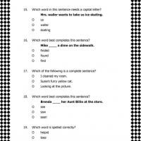 Free Sentence Structure Worksheets