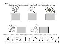 Long Vowel Cut and Paste Worksheets