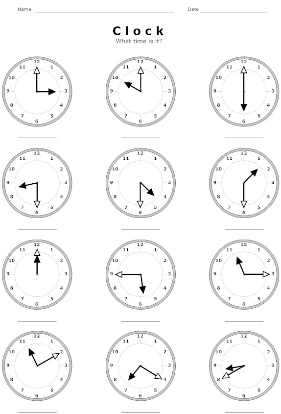 13 Images of Math Worksheets Time Clock