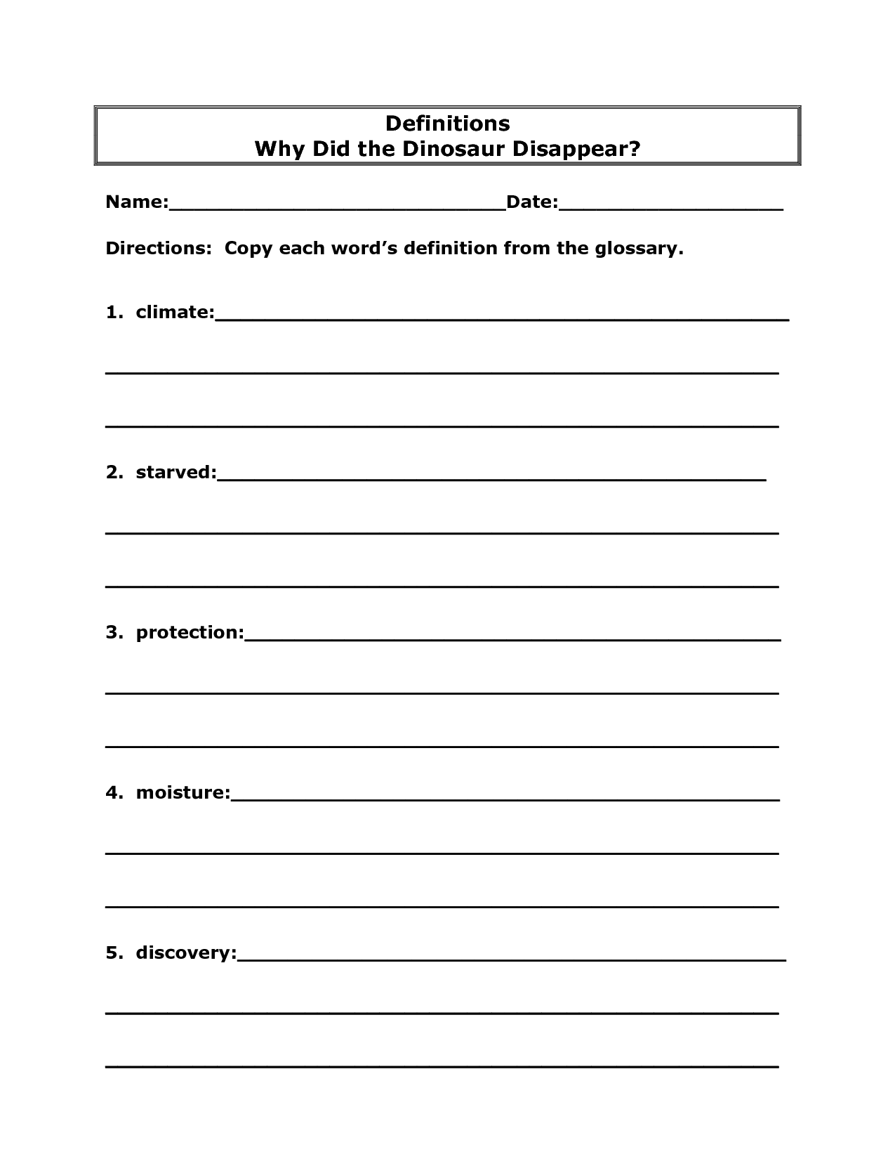 View Vocabulary Definition Template Pictures Infortant Document