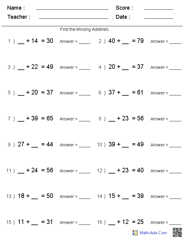 16 Best Images Of Missing Addend And Subtrahend Worksheets Addition 16-best-images-of-missing-addend-and-subtrahend-worksheets-addition