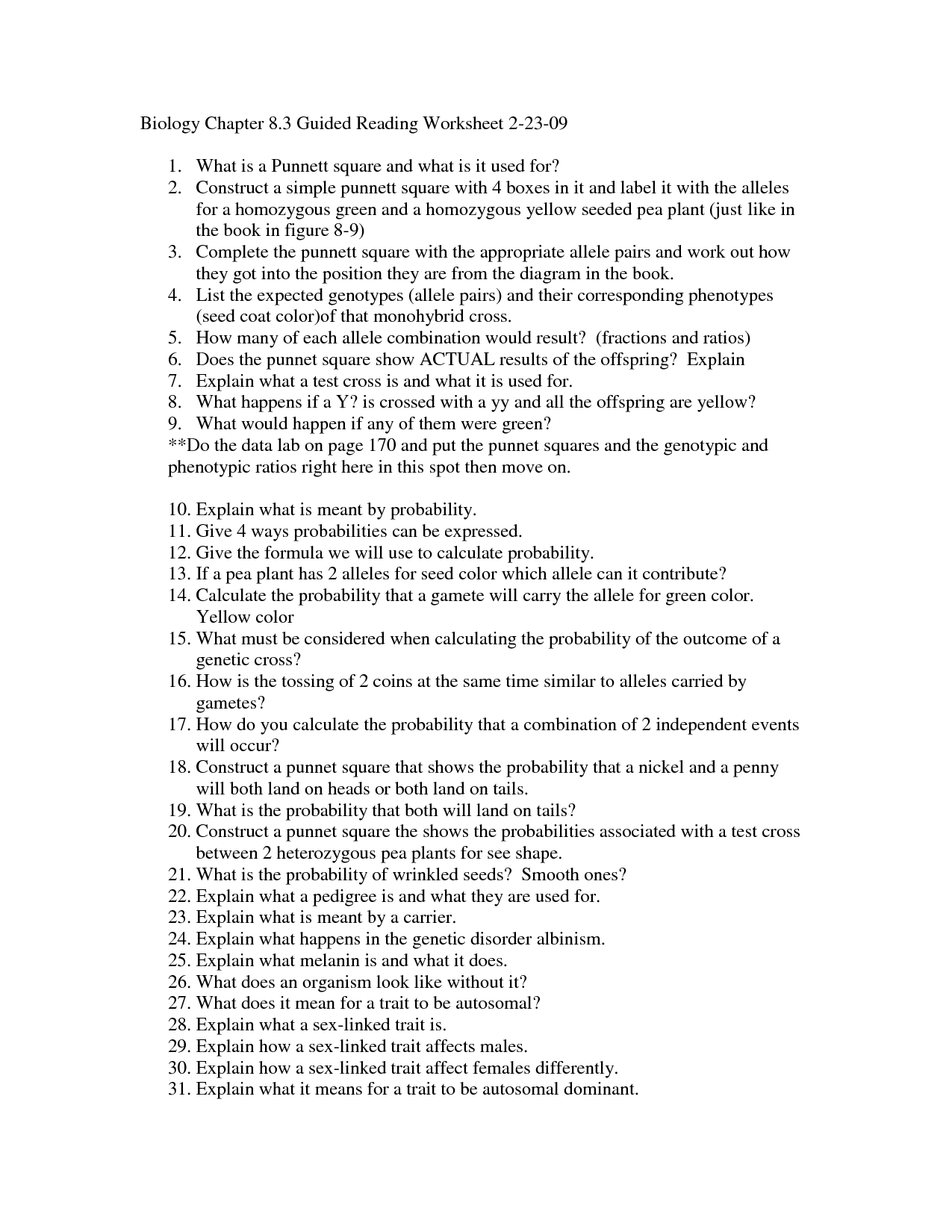13 Best Images of Biology Chapter 1 Worksheet - Pearson Education