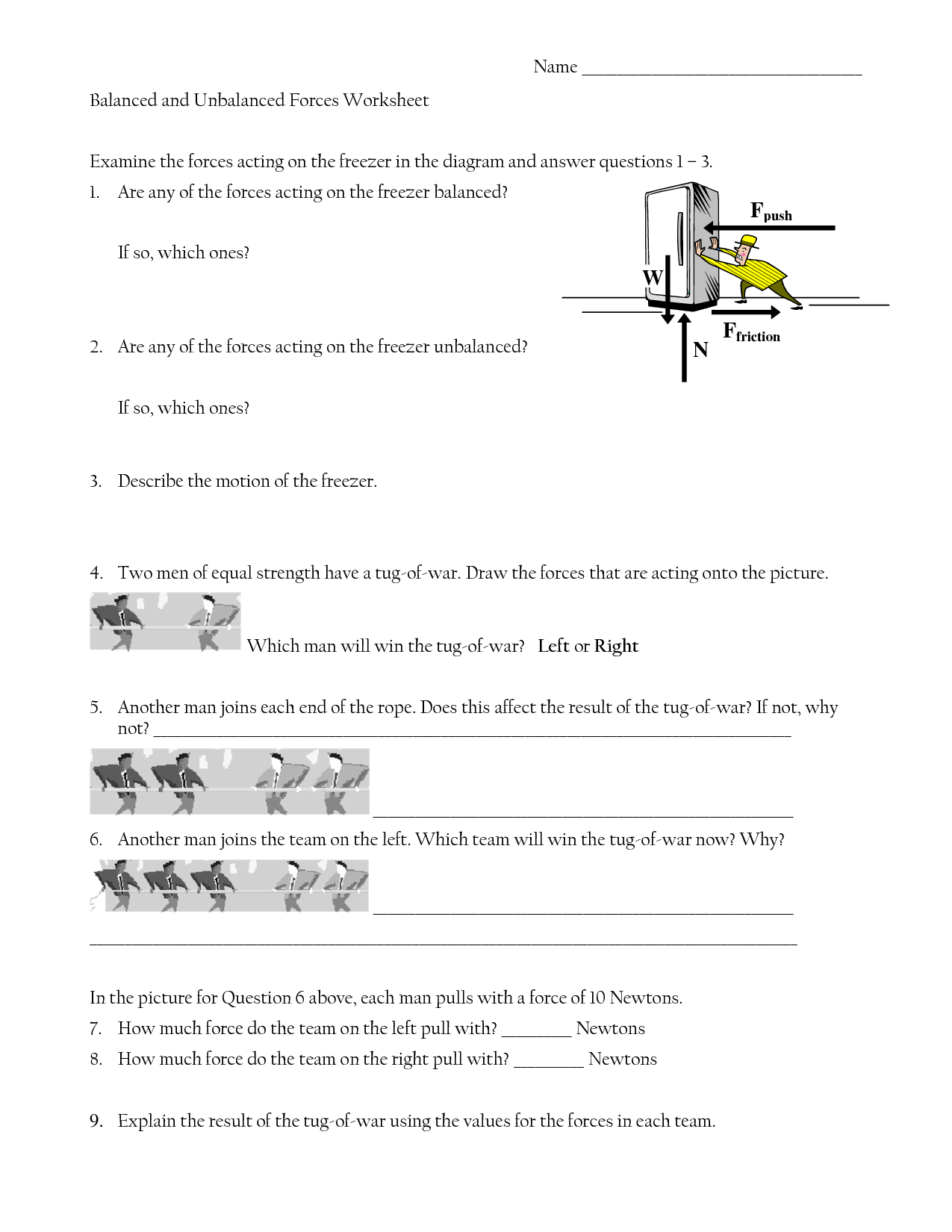 net-force-worksheet-answers