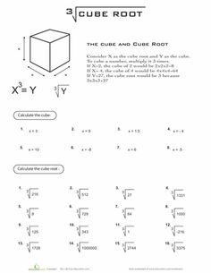 Cube Root Worksheet
