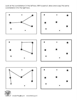 Drawing Constellations Worksheet