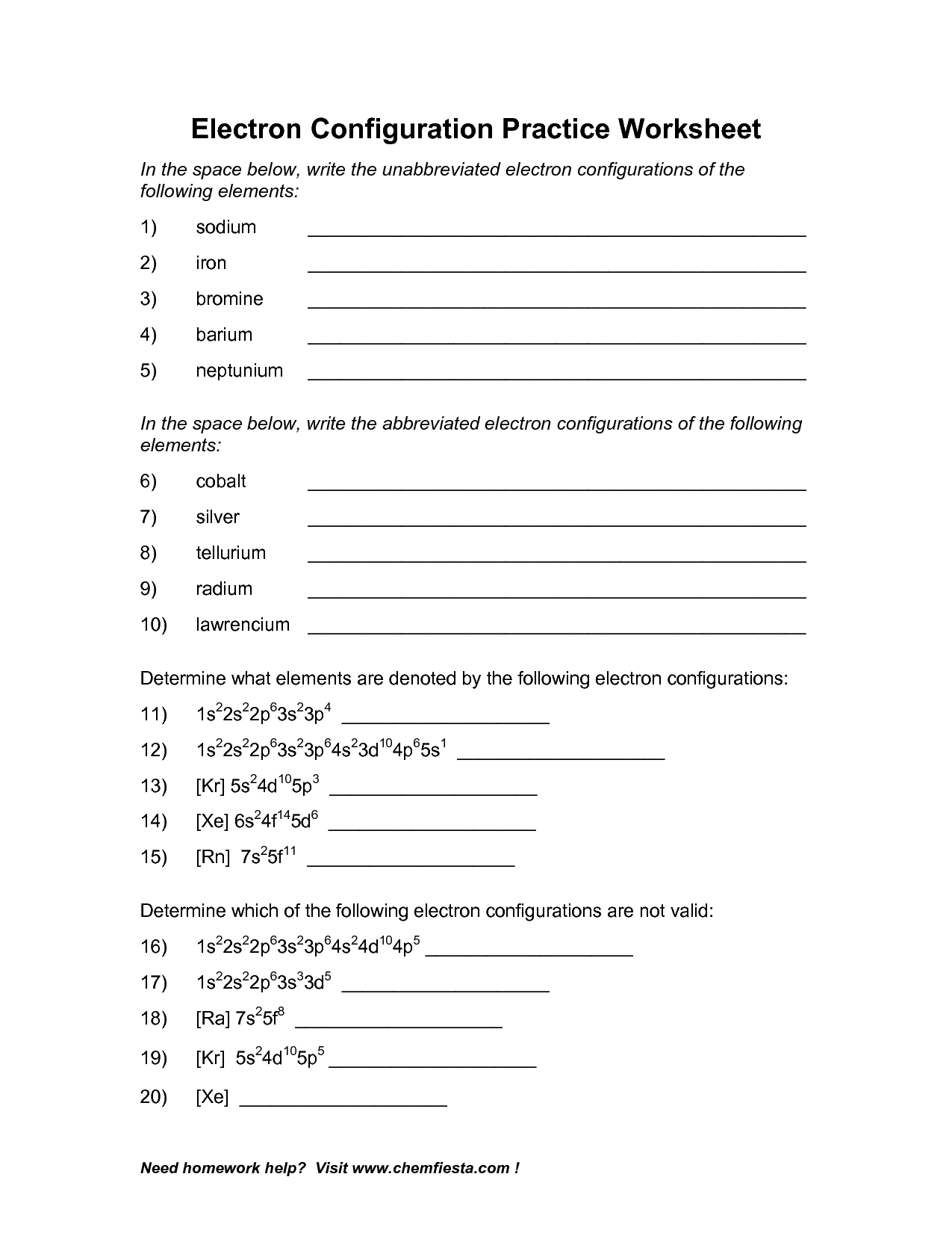 19-best-images-of-chemfiesta-worksheet-answers-electron-configuration-practice-worksheet