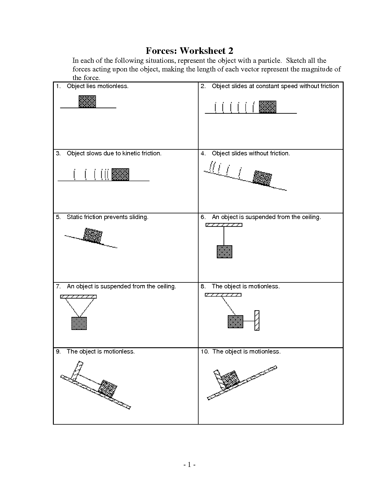 13 Best Images of Force Diagrams Worksheets With Answers ...