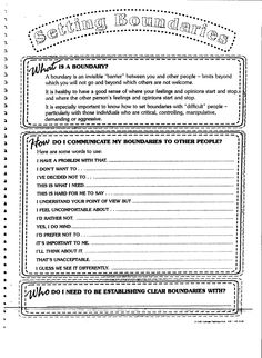 19 Best Images of Free Printable DBT Worksheets - Healthy Boundaries