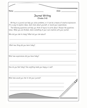 Journal Writing Prompt Worksheets