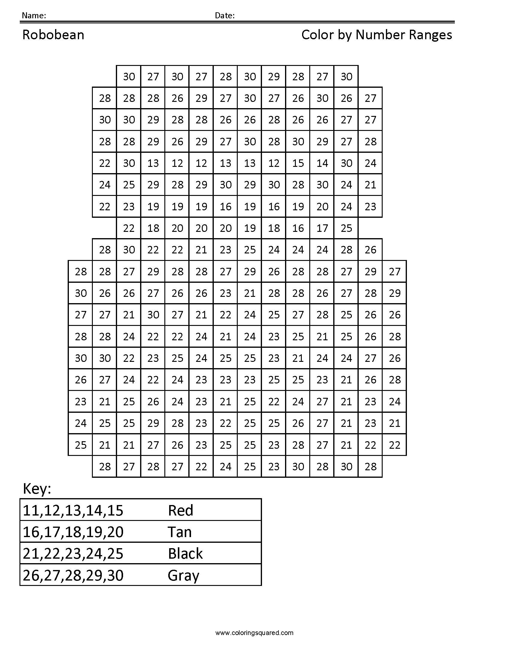 Minecraft Color by Number Worksheets