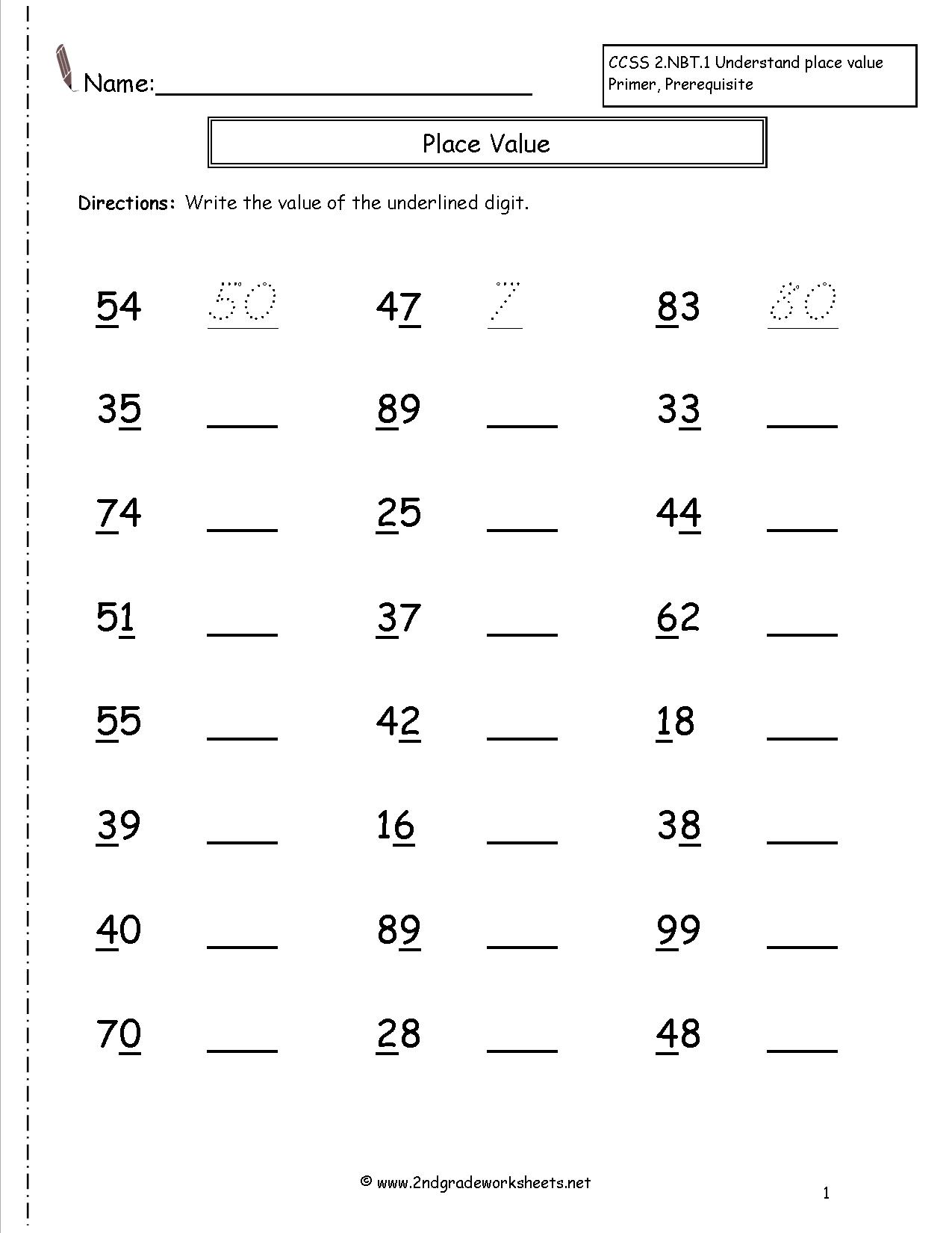 12 Best Images Of Comparing Whole Numbers Worksheets 2nd Grade Math 