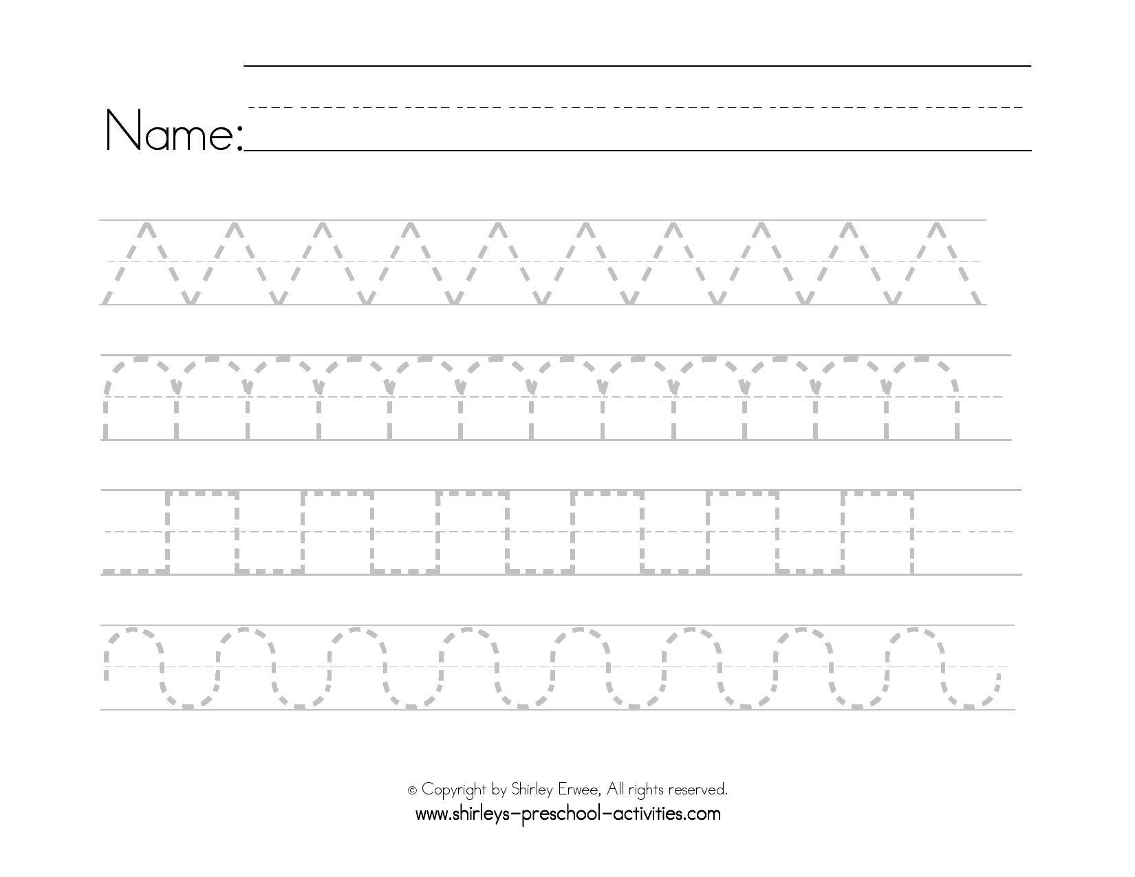 8 Best Images of PreKindergarten Writing Worksheets Printable