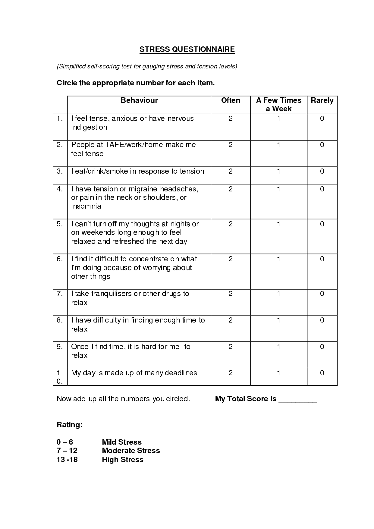 8 Best Images of Stress Management Worksheets - Anxiety and Stress