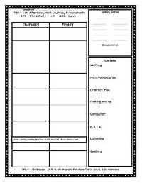 First Grade Lesson Plan Template
