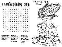 Thanksgiving Word Search Placemat