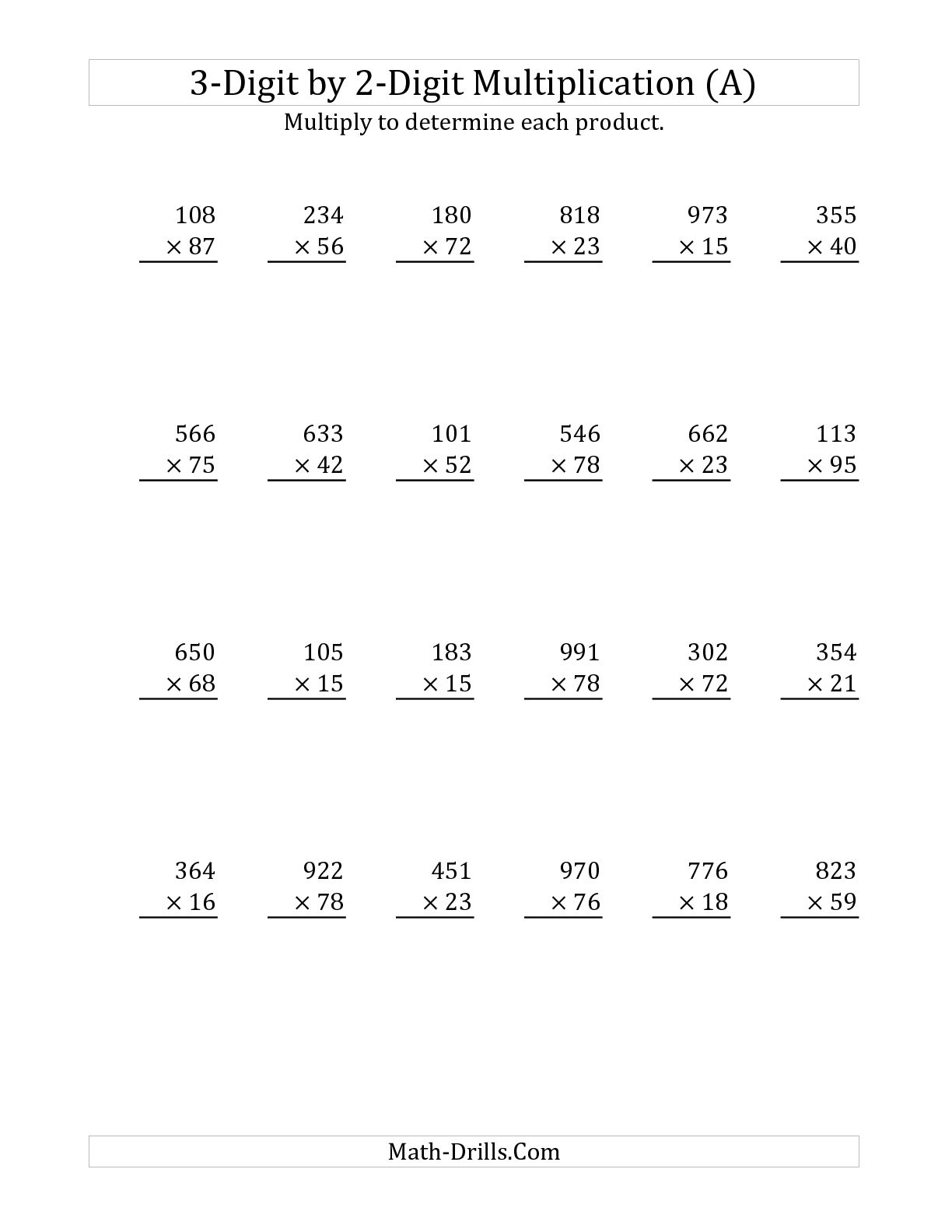 Multiplication 3 Worksheet Printable