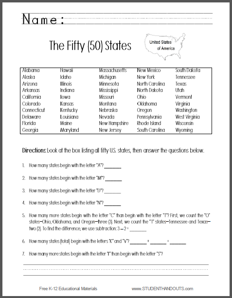 7th Grade Geography Worksheets Printable