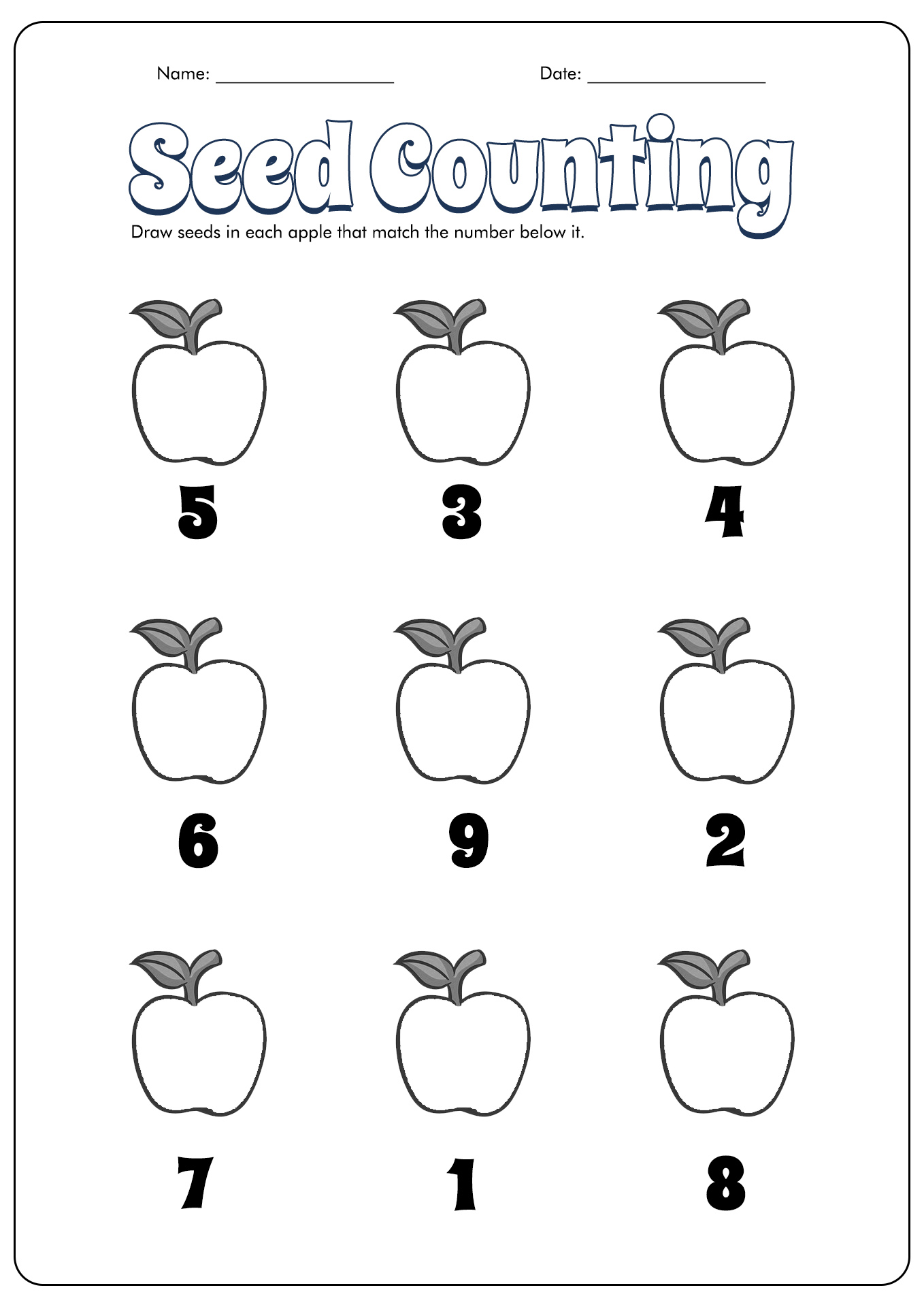 13 Best Images of Apple Activity Worksheets Apple Counting Printable