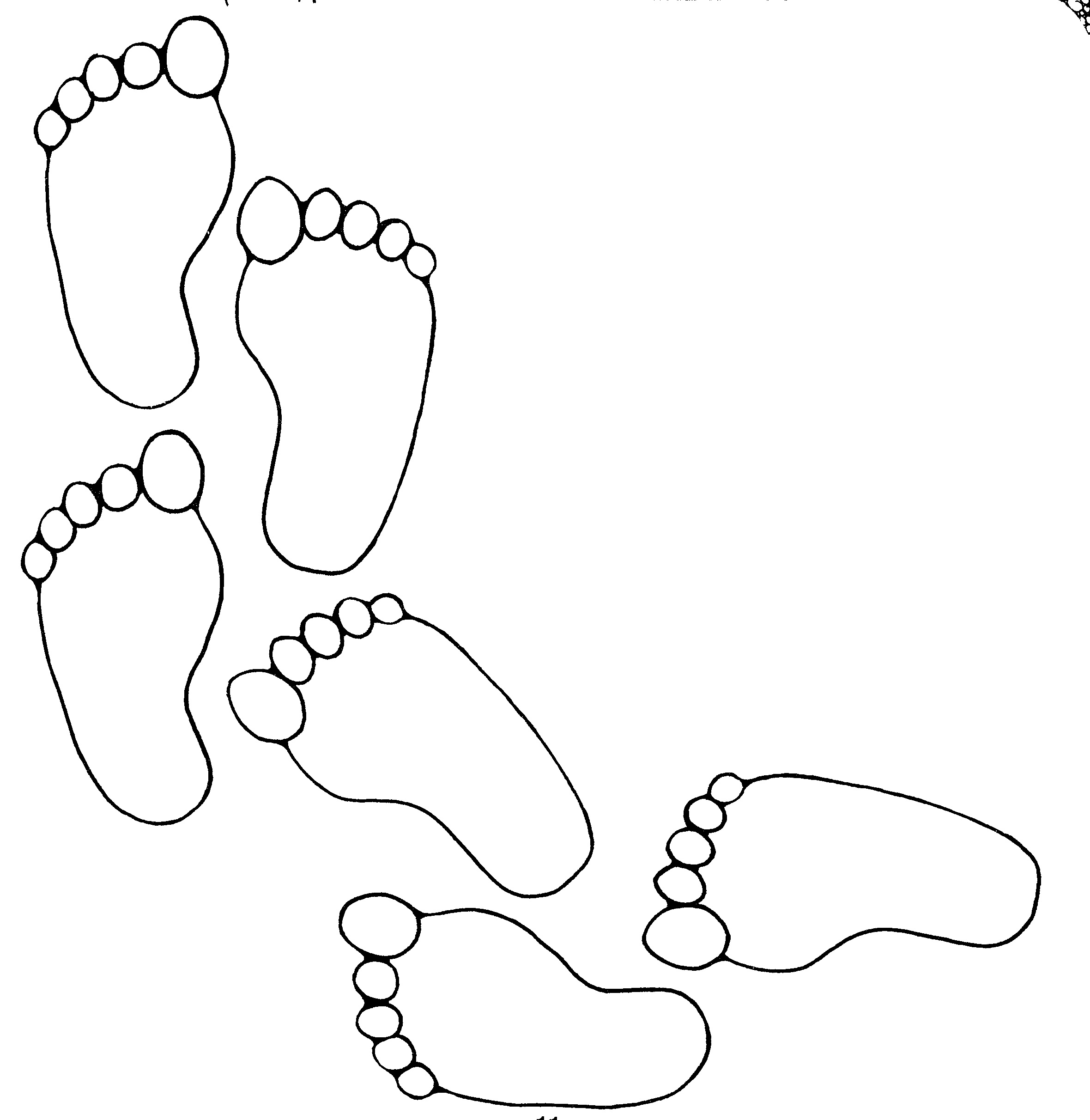 Footprint Coloring Page Clip Art
