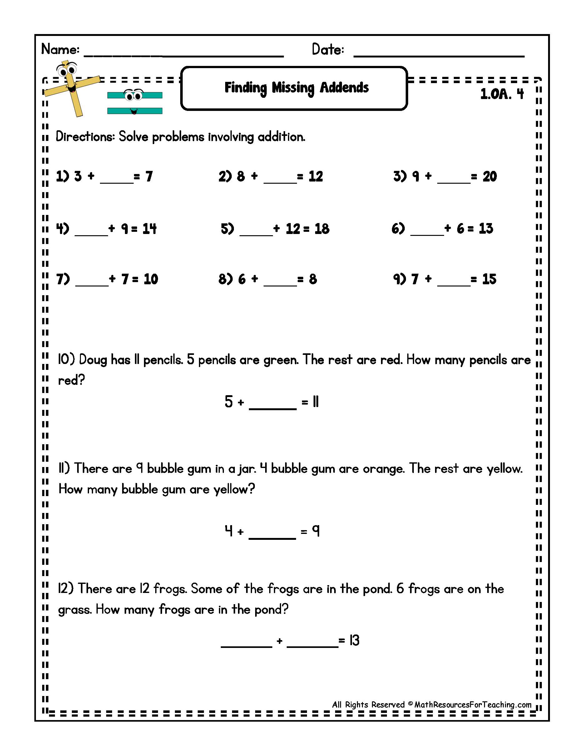 16-best-images-of-worksheets-for-first-grade-missing-addends-missing