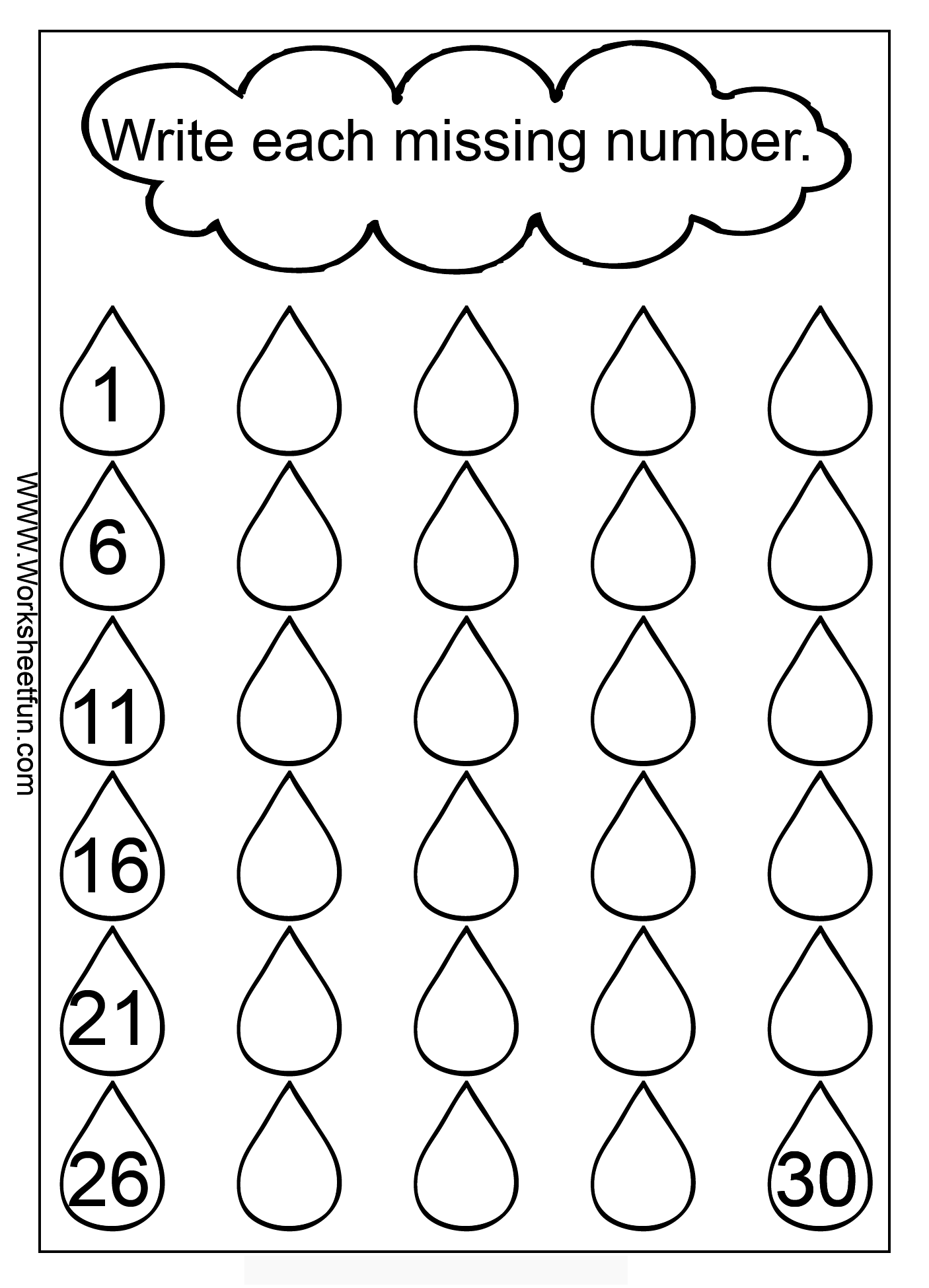 14 Best Images of Kindergarten Counting Worksheets 1- 100 - Fill in the