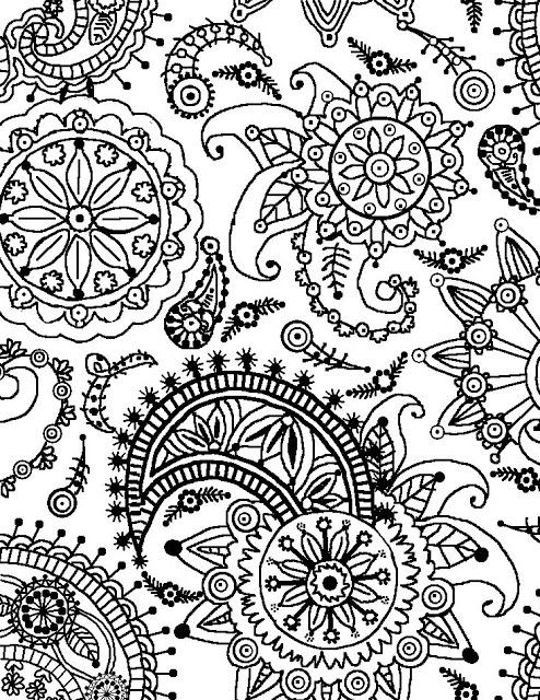 Paisley Pattern Coloring Pages