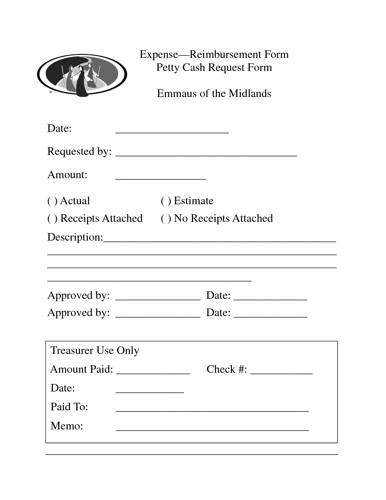 Petty Cash Request Form Template