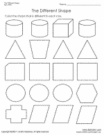 Same and Different Worksheets Shapes