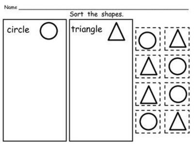 7 Best Images of Sorting Shapes Worksheets For Kindergarten  2D 3D