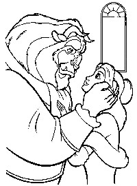 Disney Beauty and Beast Coloring Page