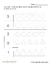 Preschool Counting Numbers Worksheets