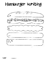 Printable Hamburger Writing Graphic Organizer
