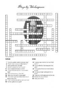 William Shakespeare Crossword Puzzle Answers