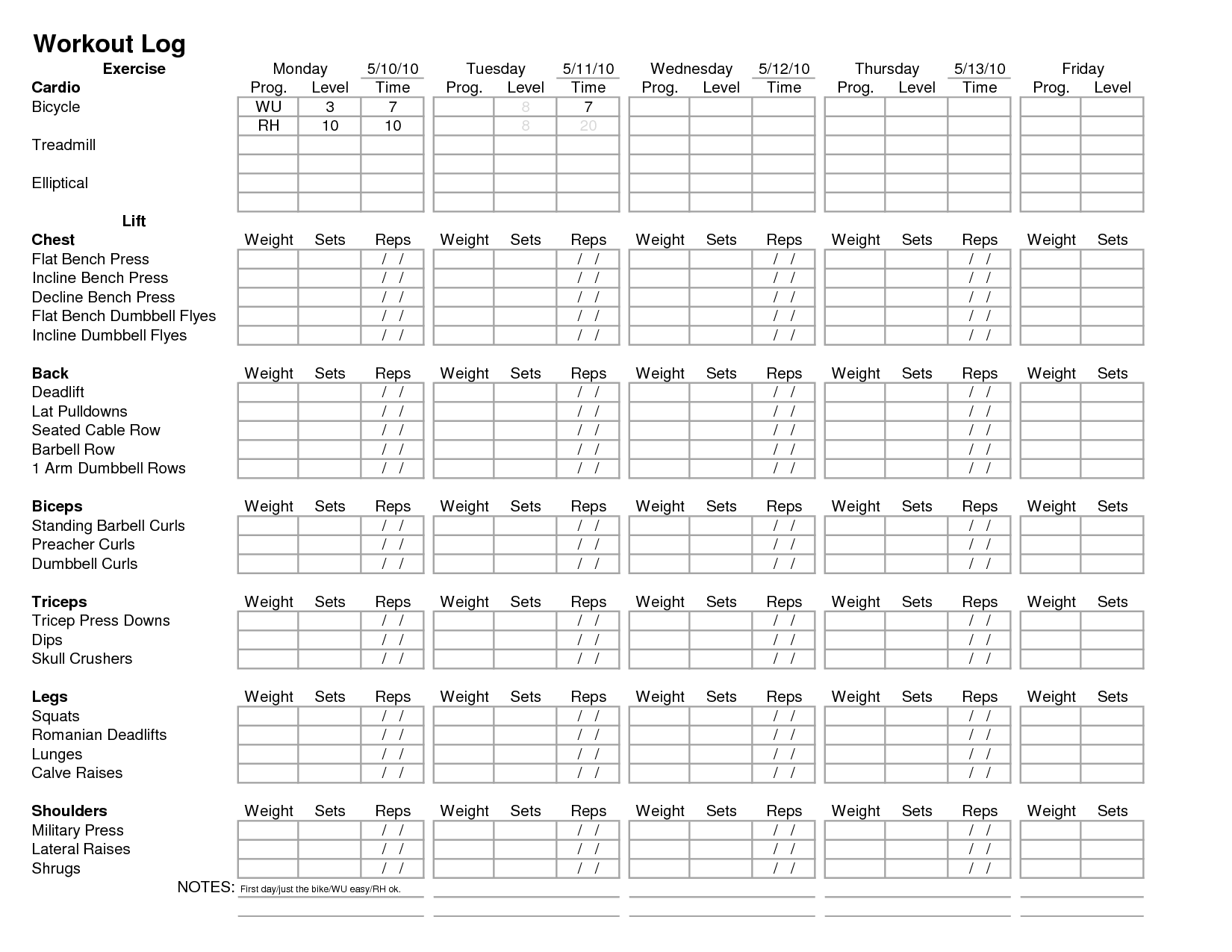 12 Best Images of Free Printable Worksheets P90X - P90X Plus Workout