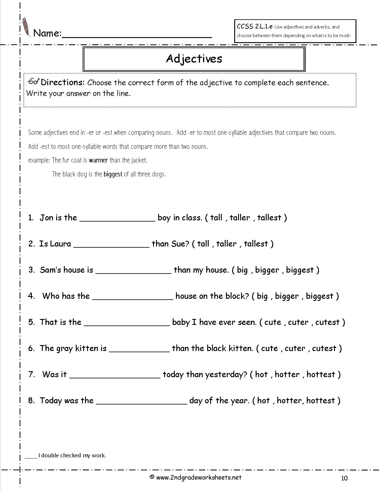 17 Best Images Of Worksheets Adjectives And Adverbs Sentence Adjectives And Adverbs Worksheets