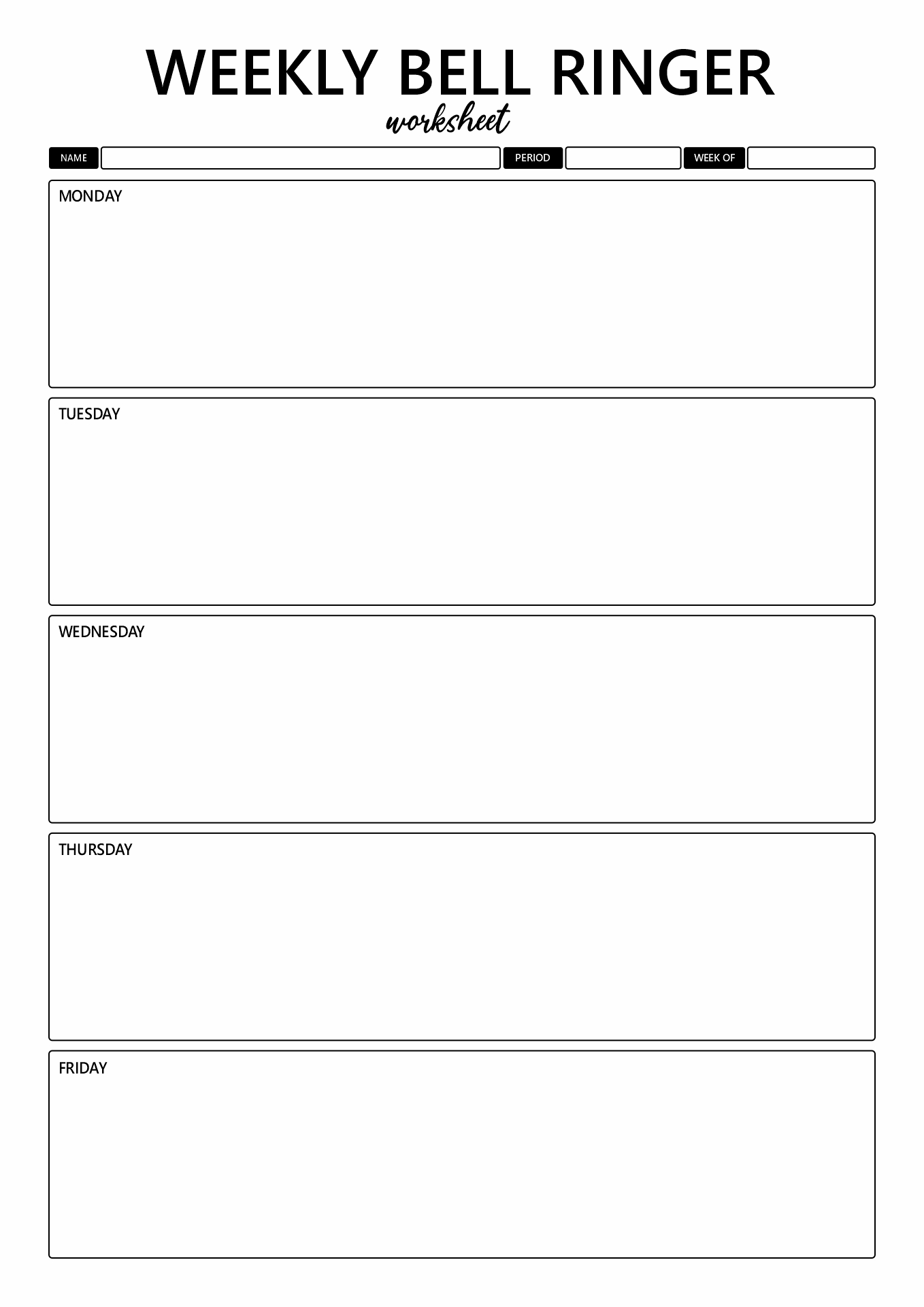 Bell Ringer Template Free Printable Templates