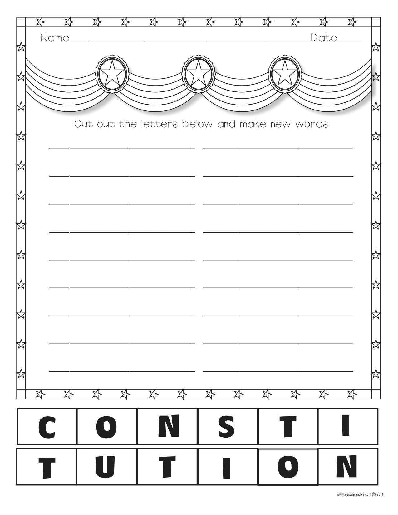 Constitution Day Worksheets