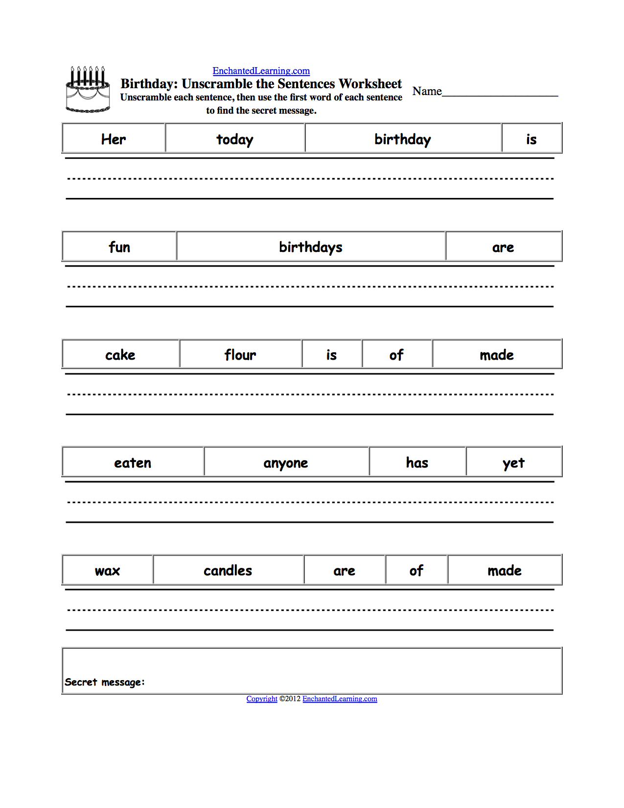 Verb Unscramble Spanish Worksheet